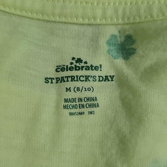 Shamrock Shirt St. Patrick's Day Yellow Green Shamrock Clover T-Shirt Size M EUC - Picture 4 of 6